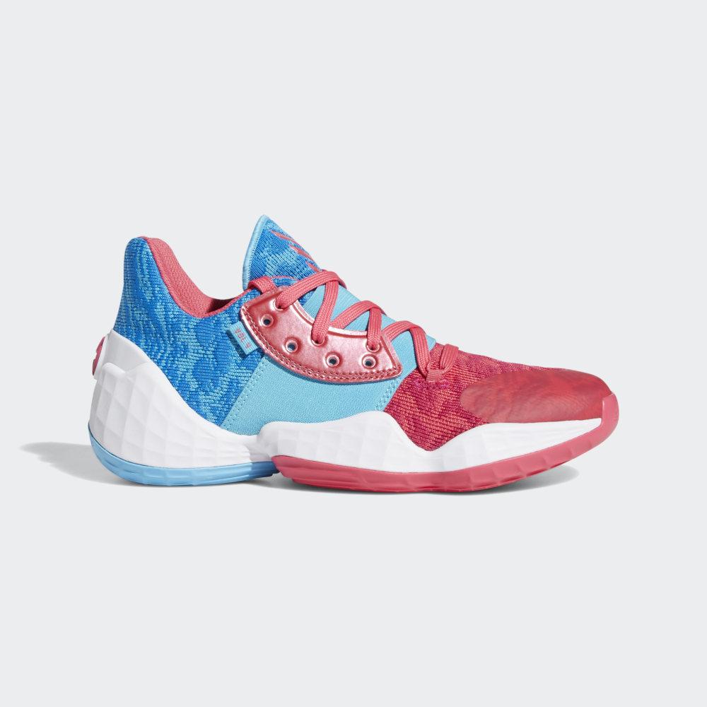 Adidas Boys' Harden Vol. 4 Basketball Shoes Pink/Light Blue/White Ireland EF2053